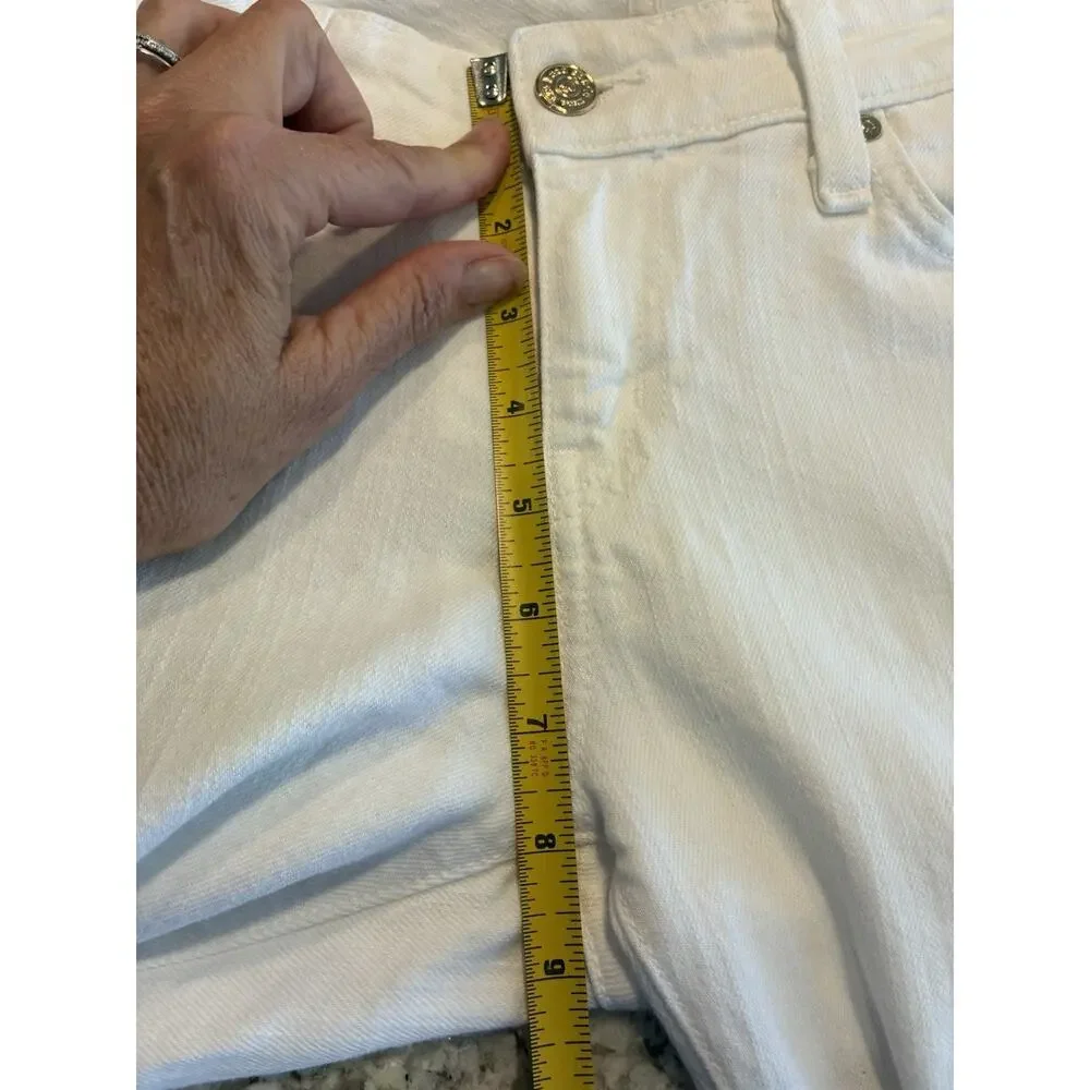 Kate Spade Play Hooky Broome Street White Stretch Denim Pants Sz 27
